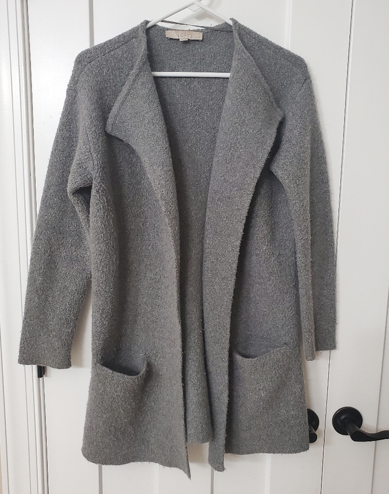 Loft long cardigan gray